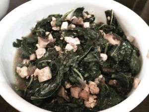 SPINACH and mushroom are among the top sources of potassium. Photo by Tessa R. Salazar