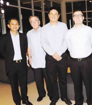 ORTIGAS & Company SVP and GM for real estate division Joey Santos, lawyer Ignacio Ortigas, Vince Padilla and Lon Ortigas. 