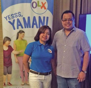 OLX Philippines head of business development, sales and marketing Me-anne Bundalian and managing director RJ David. Rissa Camongol