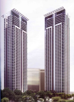 ARTIST’S perspective of the Roxas Triangle Towers 