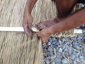 THE DAMAGED roofs in Nurture Village were repaired with the help of expert cogon weavers 