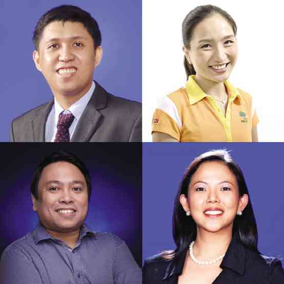 (CLOCKWISE) Candice Iyog, VP-marketing of Cebu Pacific Air; Cristina Lao, marketing manager of McDonald's; Alan Supnet, VP-marketing of SkyCable, and Lester Estrada, country marketing manager for total hair care of P&G.