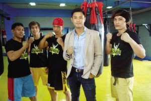 ROCCO Nacino with Elorde Boxing Gym trainers 