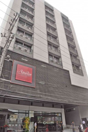 AMELIE Hotel rises in Malate, Manila. 
