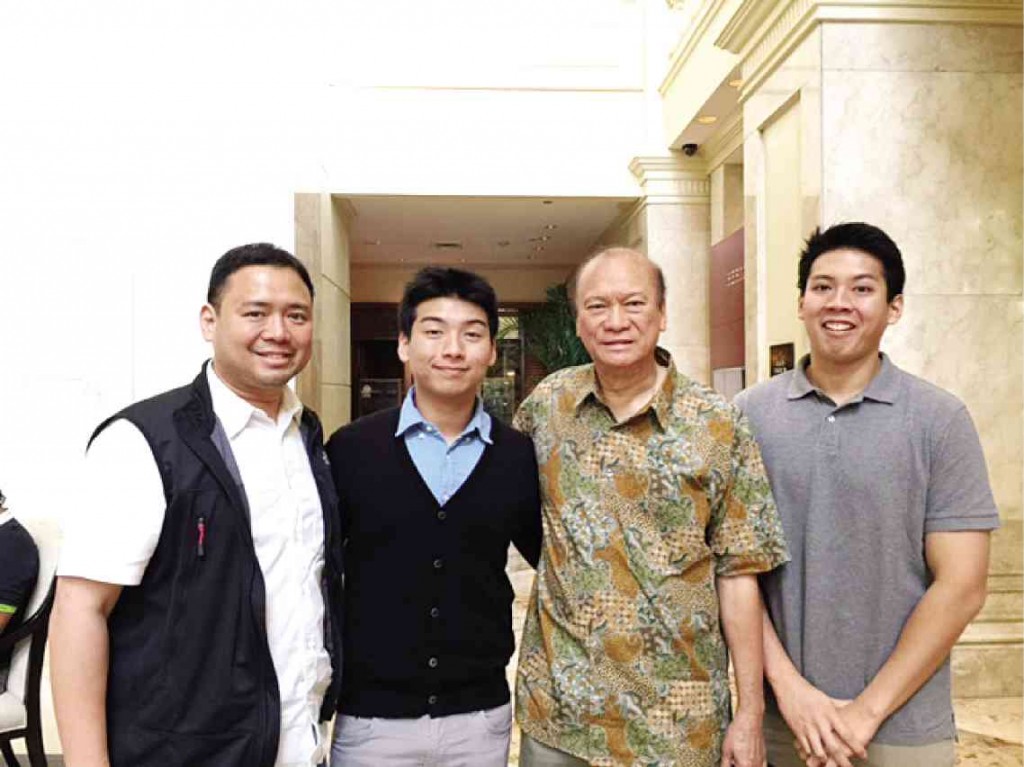 PACO Magsaysay (left) with his father, Sen. Jun Magsaysay, and sons 