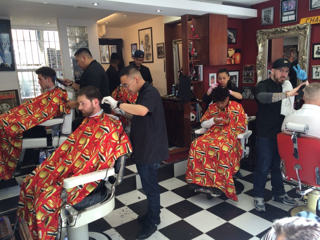  Champs Barbers employs most number of Filipino barbers, including a Pinay, in London.