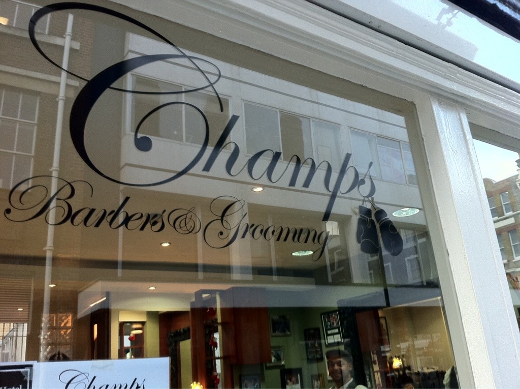Champs Barbers London near Oxford Circus.