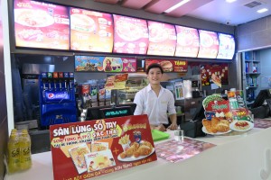 Jollibee has localized its menu in Vietnam : there's "Chickenjoy" but no beef "Yum" burger 