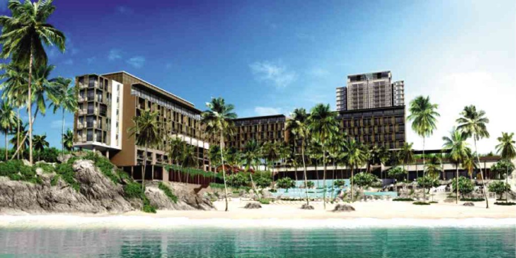 THE SHERATON Cebu Mactan Resort (front) is scheduled for completion in 2019.