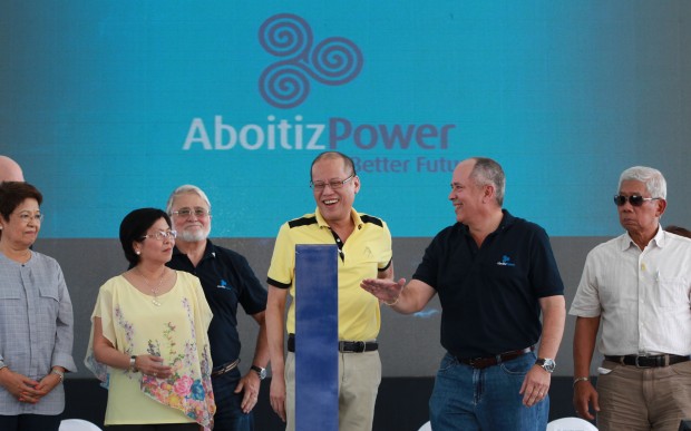 President Benigno S. Aquino III leads the Ceremonial Switch-on of the 300- Megawatt (MW) Davao Baseload Power Plant, Davao Base load Power Plant Complex, Boundary of Bgy. Binugao, Toril, Davao City and Bgy. Inawayan, Sta. Cruz, Davao Del Sur on Friday (January 8, 2016). Also in photo are Mindanao Development Authority (MinDa) chairperson Luwalhati Antonino, Department of Energy Secretary Zenaida Y. Monzada, Aboitiz Power Corporation CEO Erramon I. Aboitiz and Defense Secretary Voltaire Gazmin.This Power plant is one of the critical projects needed to finally solve long term the perennial Mindanao power shortage. This power plant supplies power to more than twenty (20) electric cooperatives and distribution utilities all over Mindanao. (Photo by Benhur Arcayan / Malacañang Photo Bureau) Read more: http://globalnation.inquirer.net/134750/aquino-govt-ready-for-ofw-repatriation-amid-saudi-iran-row#ixzz3wh1JgEl6  Follow us: @inquirerdotnet on Twitter | inquirerdotnet on Facebook
