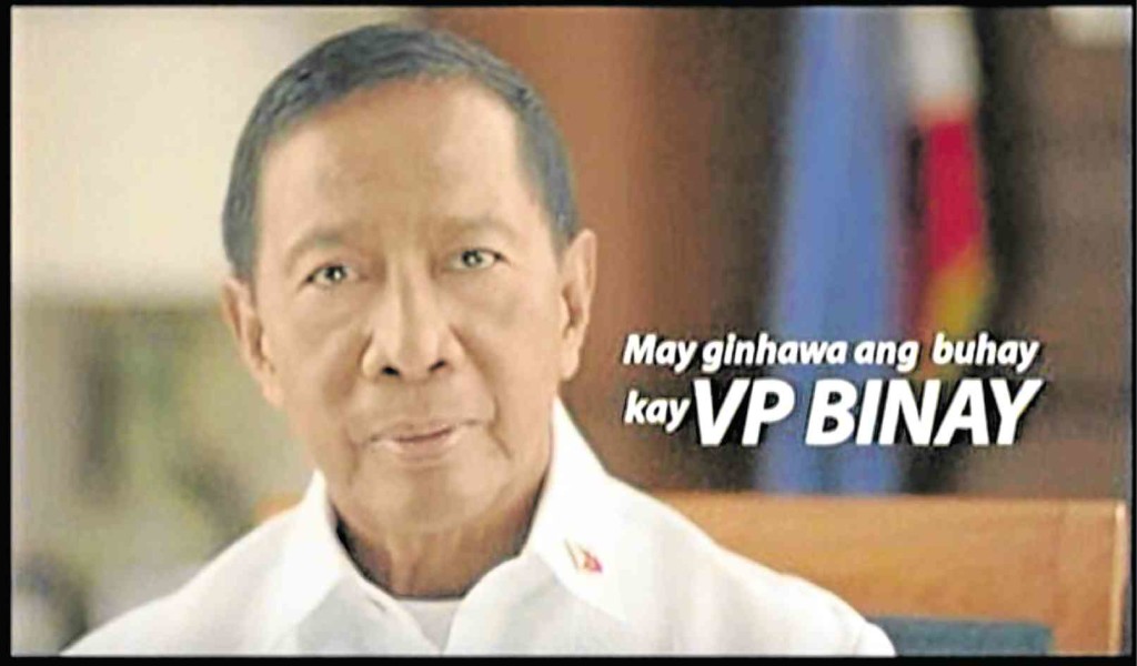 SCREEN grab  of some of the political ads that appear on  Philippine TV networks. 