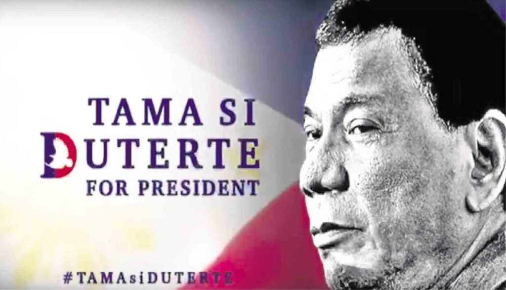 SCREEN grab  of some of the political ads that appear on  Philippine TV networks. 