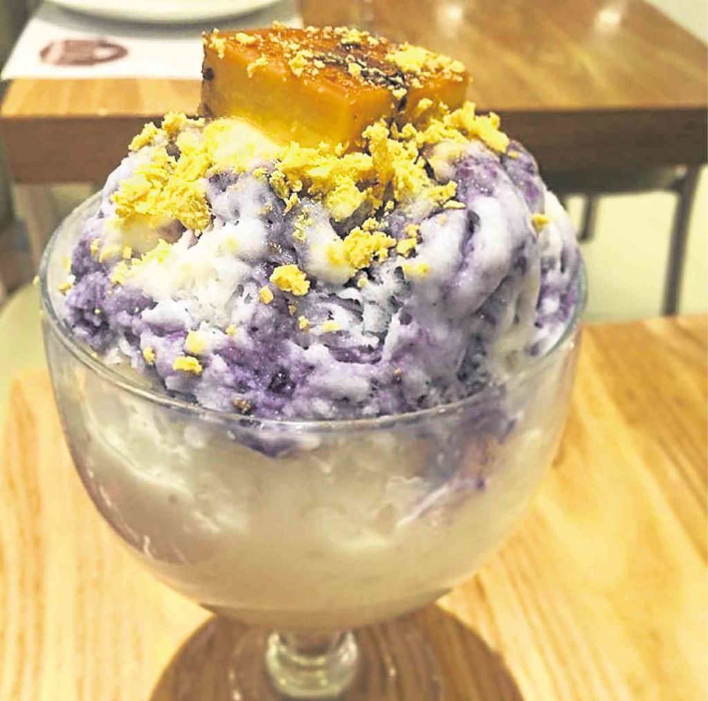 HALO-HALO with very fine ice brought to you by Kuya J’s.