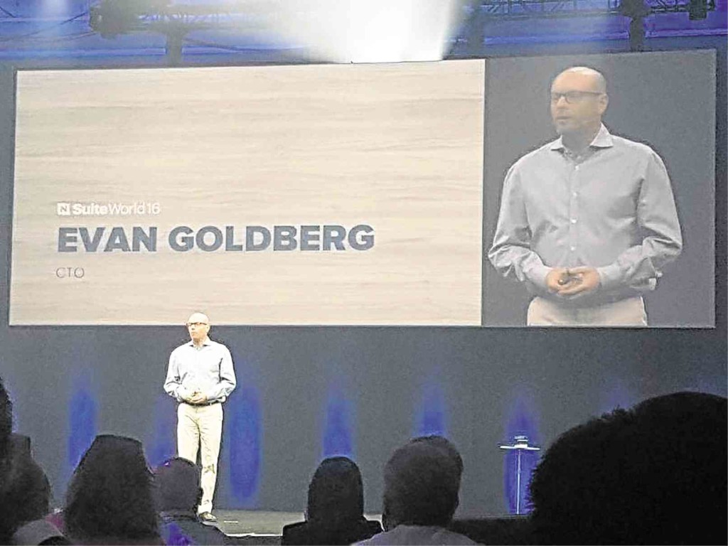 Goldberg gives his keynote speech at 2016 SuiteWorld.
