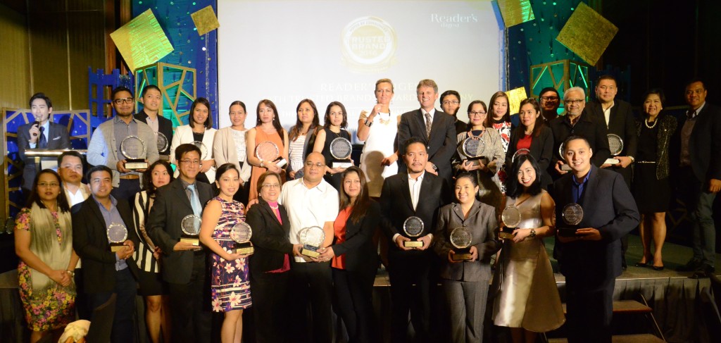 Trusted Brands 2016 Winners with Walter Beyleveldt, Reader’s Digest Managing Director, Asia Pacific and Ms. Sheron White, RD Group Advertising and Retail Sales Director