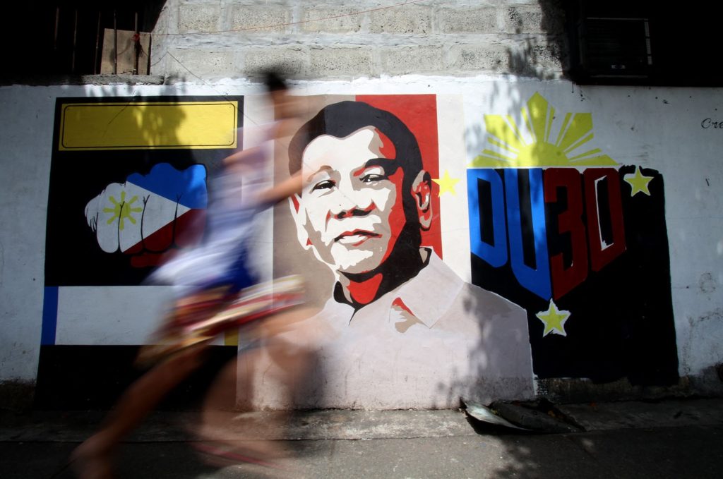 GRAFITTI OF PRESIDENT DUTERTE / SEPTEMBER 18, 2016 A grafitti of President Rodrigo Duterte is seen in Marikina City. INQUIRER PHOTO / RICHARD A. REYES