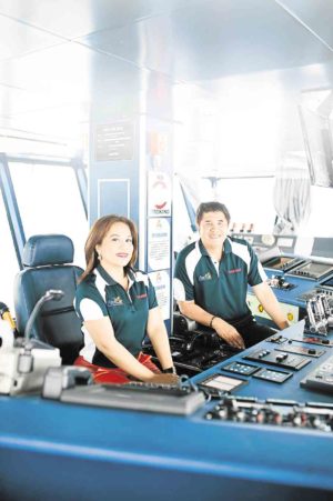 Christopher and Mary Ann Pastrana are comfortable at the helm of  FastCat.