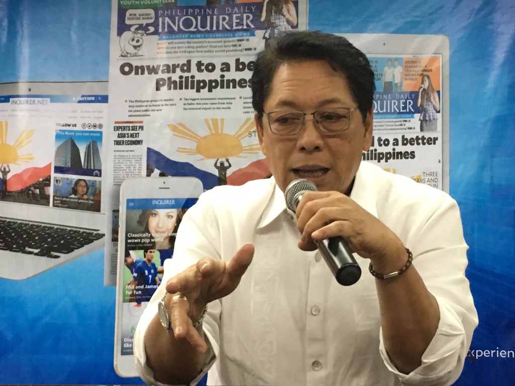 Labor Secretary Silvestre Bello III on Wednesday faced Inquirer editors and reporters in the paper's headquarters in Makati City. ANTHONY Q. ESGUERRA/INQUIRER.net