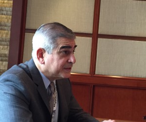 Ayala Corp. chair Jaime Augusto Zobel de Ayala talks to reporters at the sidelines of Manufacturing Summit 2016