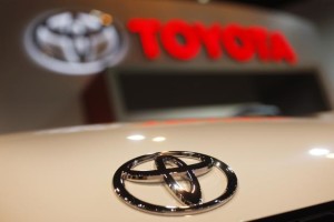 Toyota emblem on car - Denver Auto Show - 17 April 2010