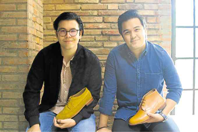 Del Rosario (left) with Marquina’s Desert Suede Quezon Longwing and Litonjua with their Cognac Tan Gomez Chukka Boot —Photos by Anna Gabrielle Cerezo