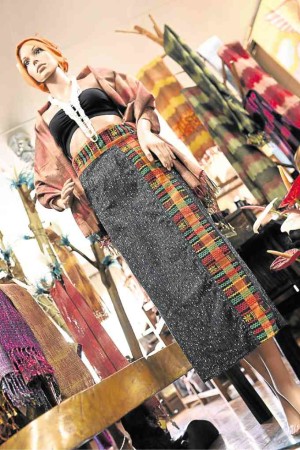 Narda’s sells skirts made of handwoven ikat fabric. The skirt has a “sungkat” design.  —Photos by EV ESPIRITU