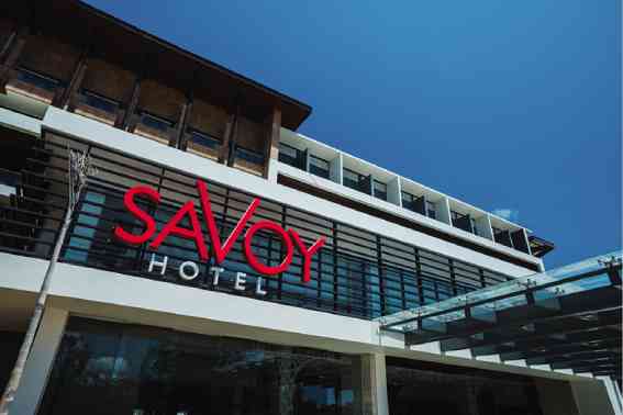 Savoy is an urban contemporary hotel that makes use of a coastal design.
