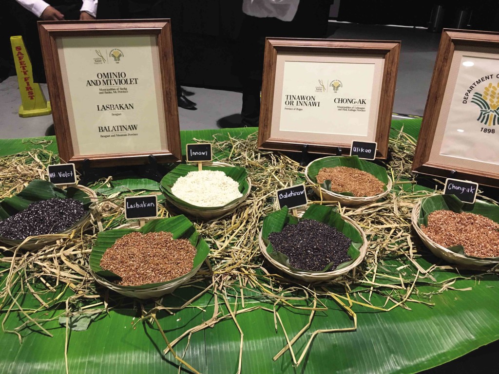 Philippine heirloom rice at Madrid Fusion Manila. —Nina Daza Puyat