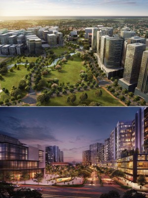An artist's rendition of Ayala Land's Evo City in Kawit Cavite
