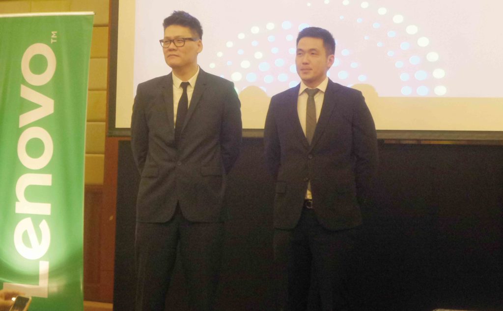 Lenovo’s Han Chon (left) and Abraham Lim
