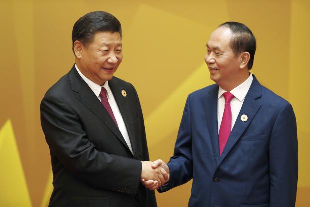 Xi Jinping and Tran Dai Quang - APEC in Vietnam - 11 Nov 2017