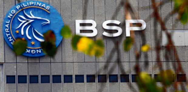 BSP facade logo closeup. STORY: Basic deposits making inroads among ‘unbanked’ folks