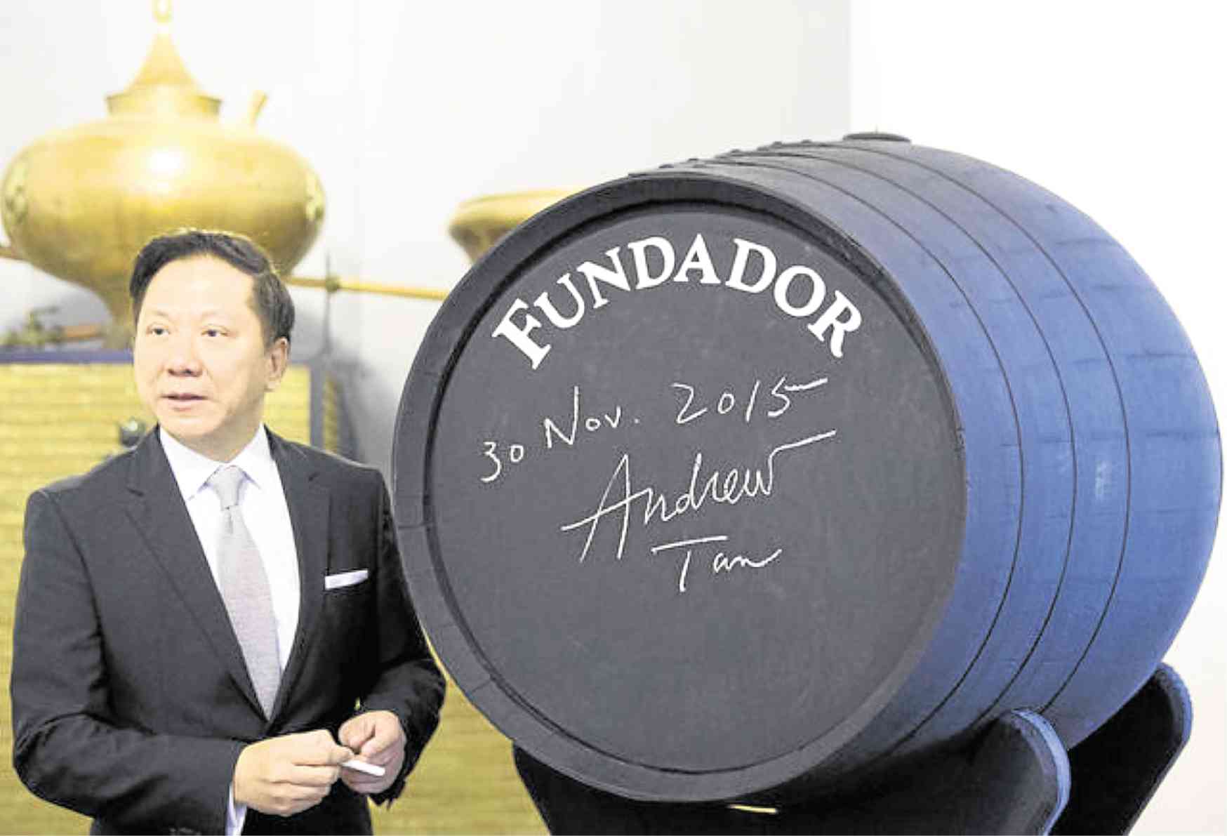 Andrew Tan’s Emperador, with Fundador in its portfolio, now the biggest brandy maker in the world —CONTRIBUTED PHOTO