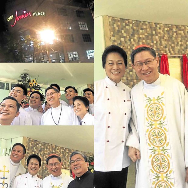 Chef Jessie unveils her new building on Pililia Street, Makati, blessed by His Eminence Luis Antonio Cardinal Gokim Tagle and what felt like 67 other priests. —PHOTO BY MARGAUX SALCEDO