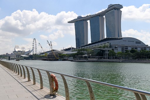 A view of Marina Bay Sands resorts and hotels in Singapore is seen on April 4, 2019. AFP