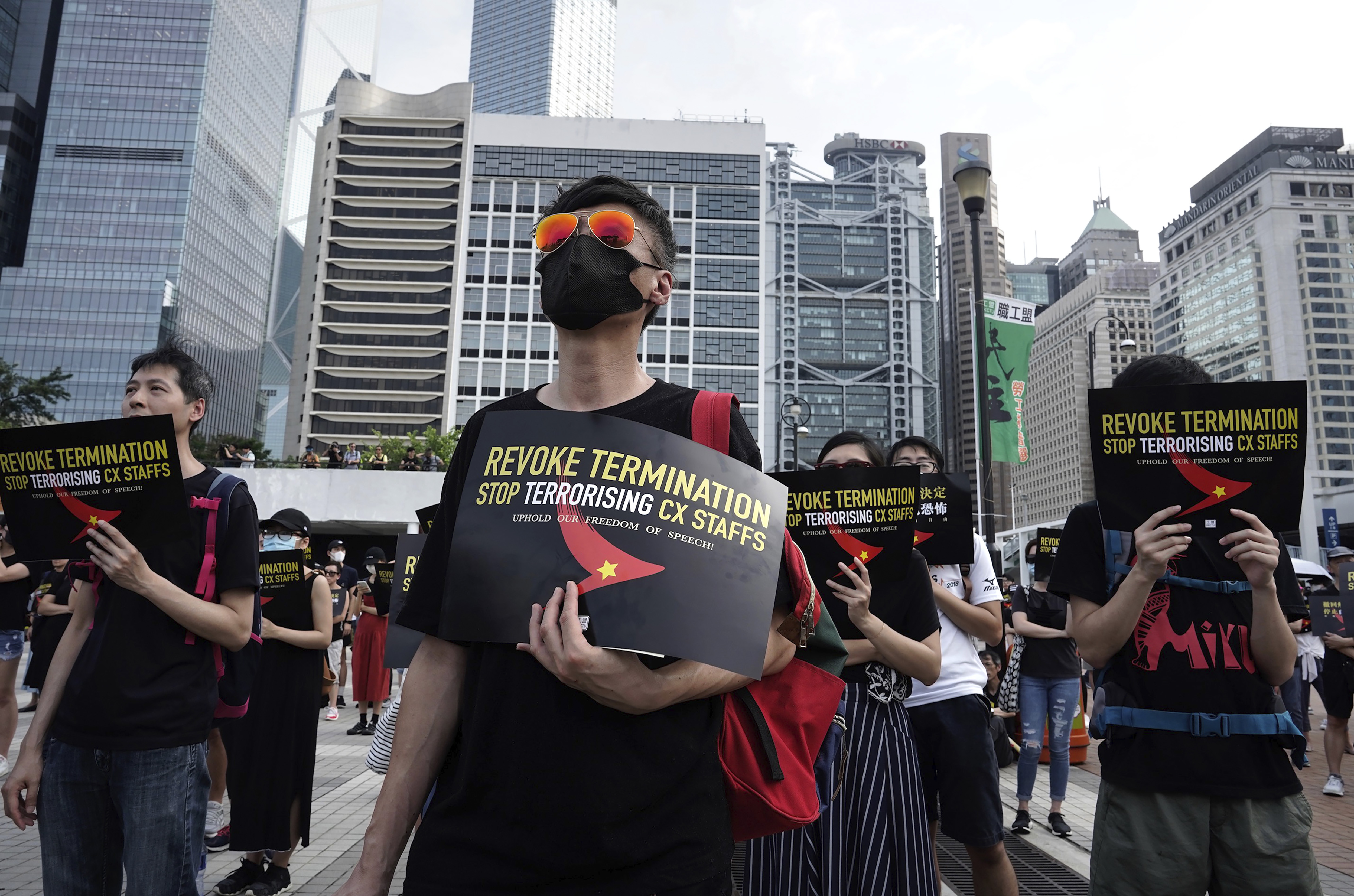 Unions target Cathay Pacific airline in Hong Kong protest