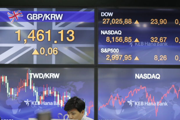  Asian shares fall back after China reports economy weakened