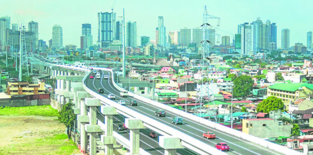 Despite the pandemic, San Miguel was able to complete Skyway 3. INQUIRER file photo
