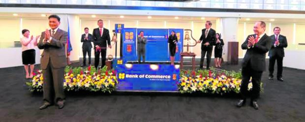 MARKET DEBUT   BankCom became a public company on March 31 —Photo courtesy of PSE