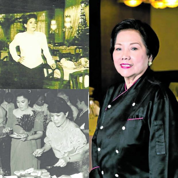 ‘QUEEN OF PH CUISINE’   Chef Glenda Barretto, former executive chef of Malacañang  with former First Lady Imelda Marcos (then and now) —PHOTOS COURTESY OF viamare.com.ph