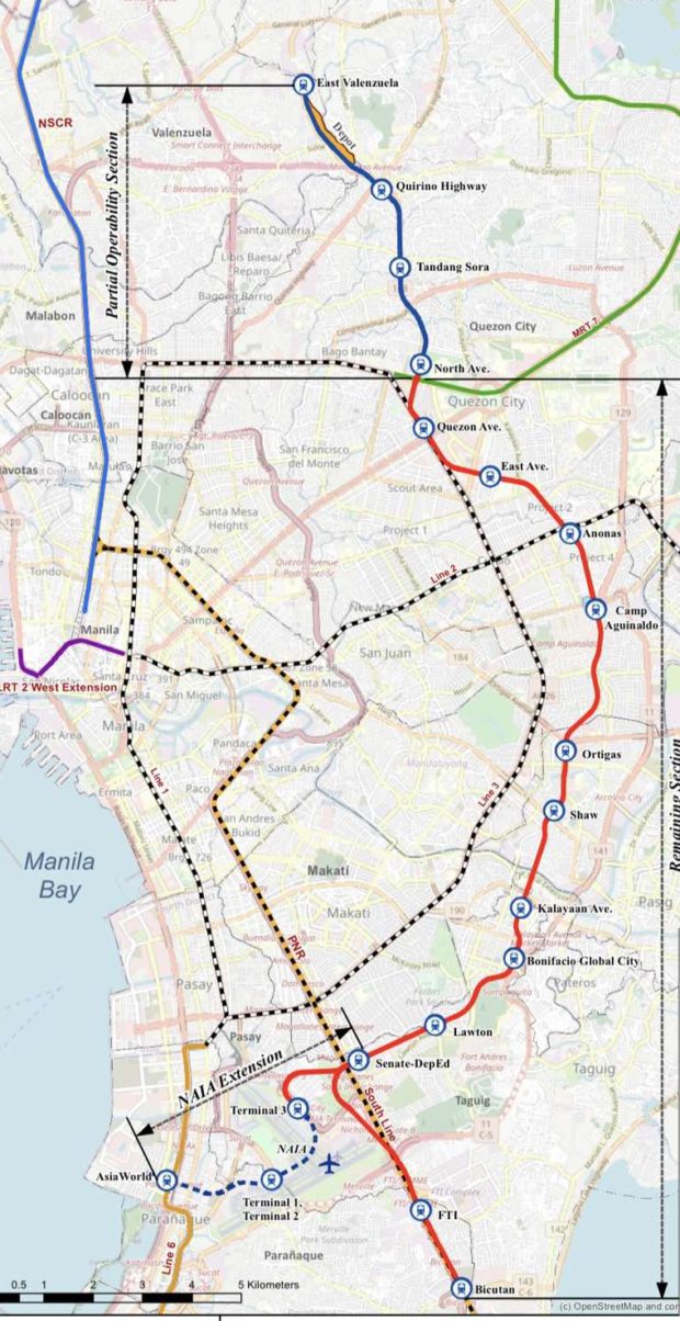 FASTER COMMUTE From QC to Naia in 35 minutes —DOTR MAP. STORY: Tunnel construction for Metro Manila Subway begins
