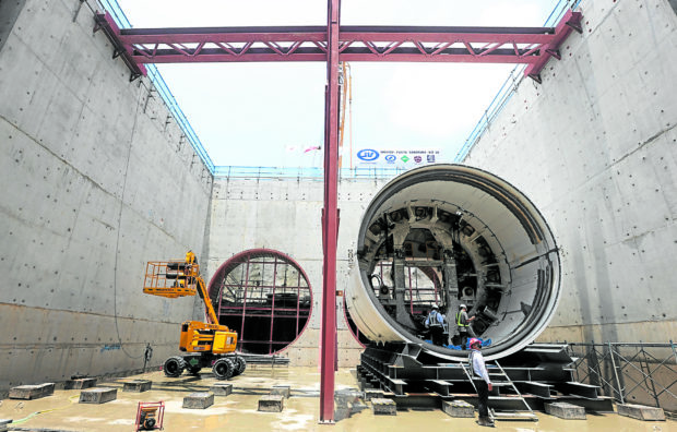 Metro Manila subway construction. STORY: Tunnel construction for Metro Manila Subway begins