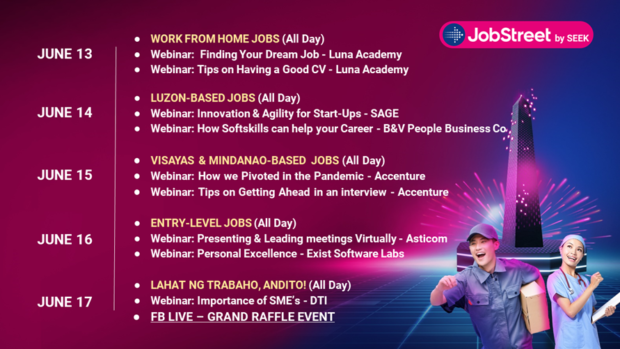 JobStreet x DTI Virtual Career Fair Schedule