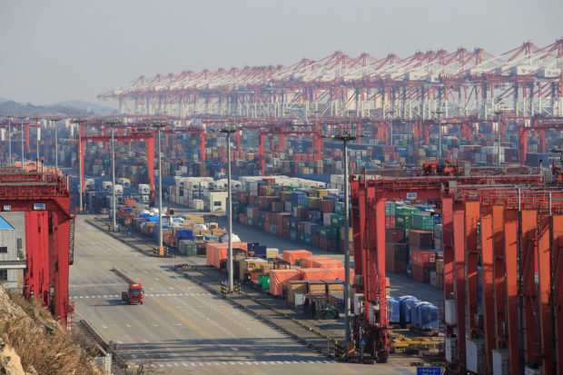 Container yard in Shanghai