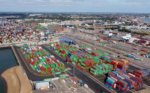 containers at port of Felixstowe 