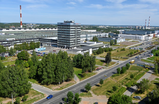 Aerial view of Lada Izhevsk automobile manufacturing plant