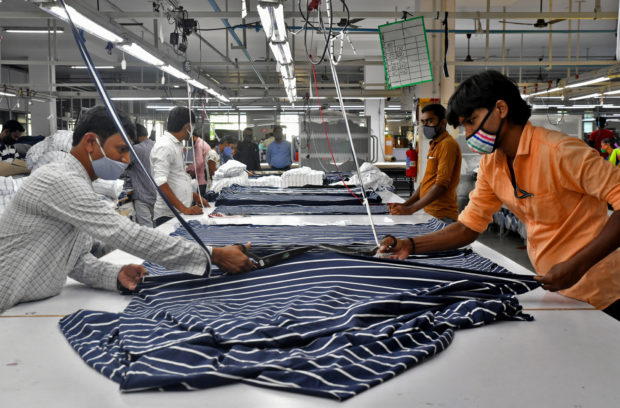 Garment workers at work