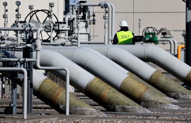 Pipes at landfall facilities of 'Nord Stream1