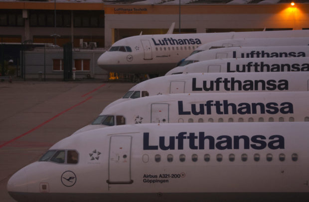 Lufthansa planes parked as pilots stage a strike