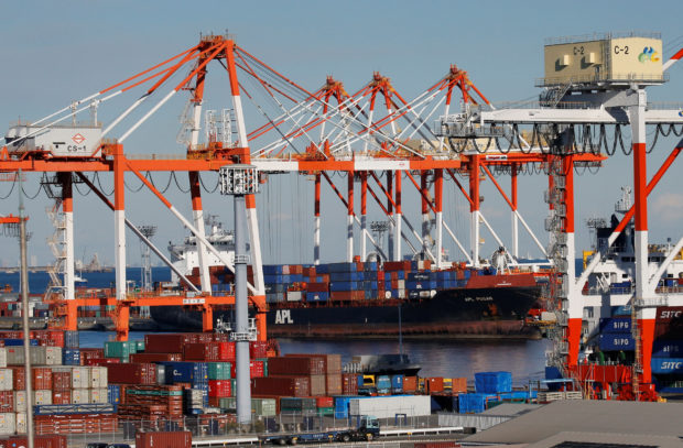 Containers at Yokohama port